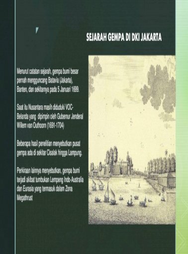 Membangun Kesiapsiagaan Bencana Gempa Dki Ja Z Sejarah Gempa Di Dki Jakarta Menurut Catatan Sejarah Pdf Document