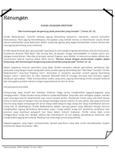 Ucapan Selamat Datang Gereja Protestan Di Indonesia Bagian Barat G P I B E Mail Gpib Cinere Yahoo Com Pdf Document